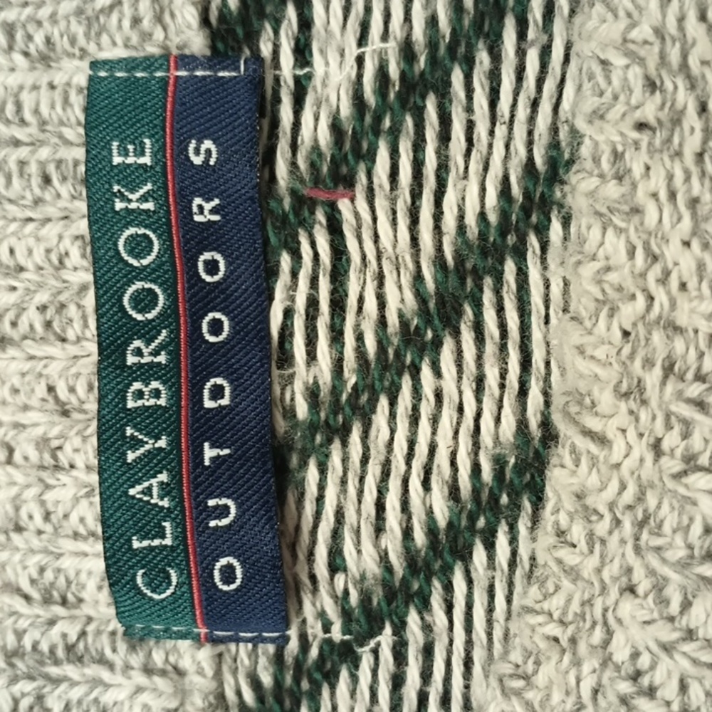 VTG Men's Claybrooke Outdoors Crew Neck Knit Sweater Colorblock Size Large - Picture 3 of 7